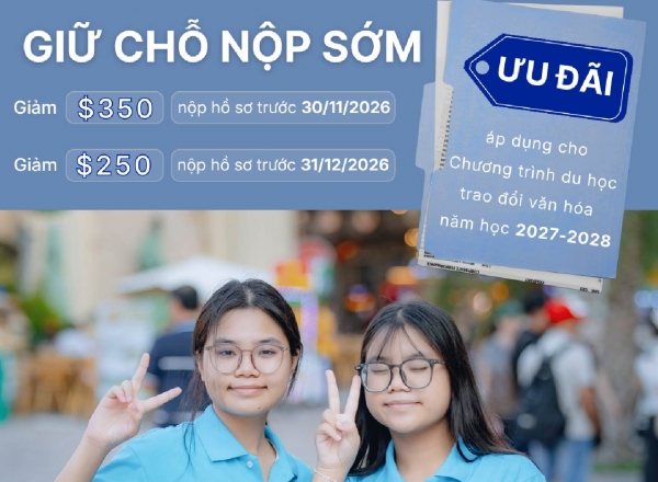 Giữ chỗ nộp hồ sơ sớm - Nhận ưu đãi lên đến $350